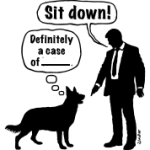 Cartoon,-dog---lordling--Sit-down